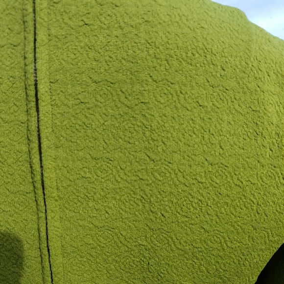 Vintage Long Sleeve Green Dress 50's 60's XS S - Picture 3 of 5